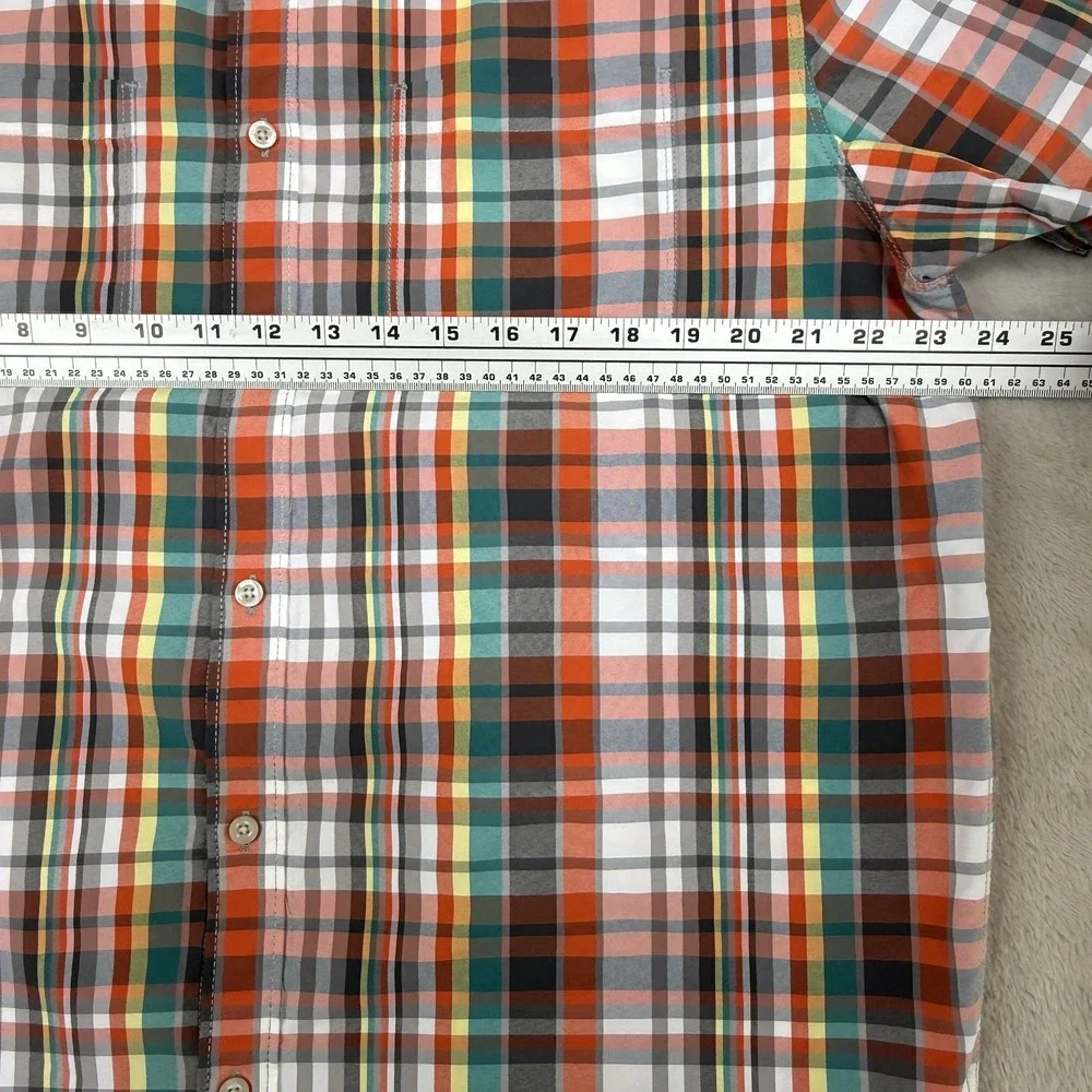The North Face Button Up Shirt Men XL Multicolor Plaid Short Sleeve Pockets